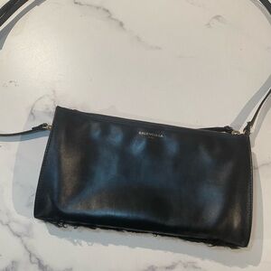 Balenciaga Black Bag Pouch - Sherpa in the back